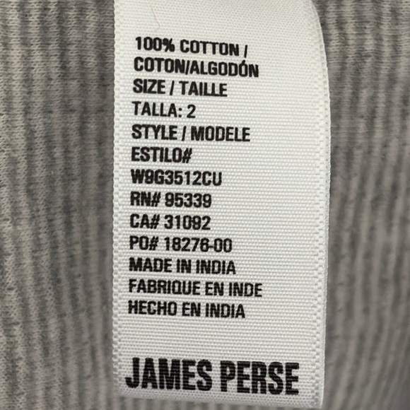 Standard James Perse Women’s Gray Hoodie Scoop Neck Kangaroo Pocket Size 2/M - Picture 6 of 8